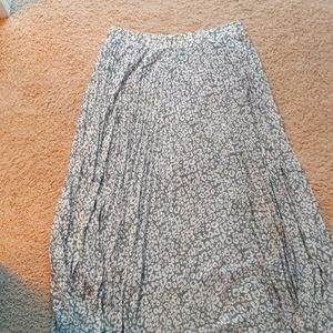 Sage leopard print maxi skirt